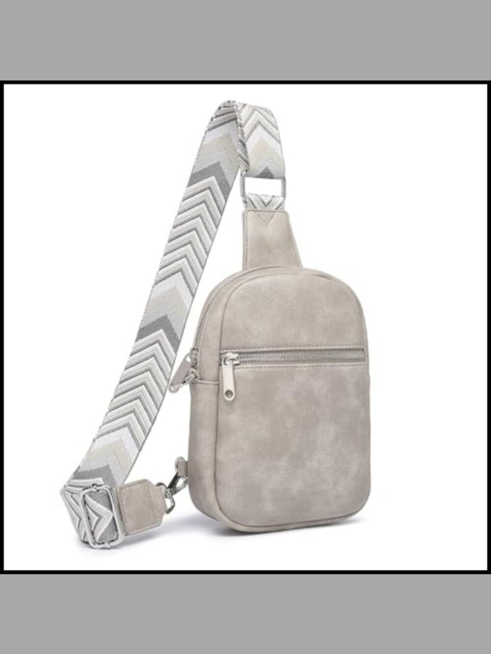 Anti Theft Crossbody Bag with Zipper Lock RFID Small Sling Vegan Leather